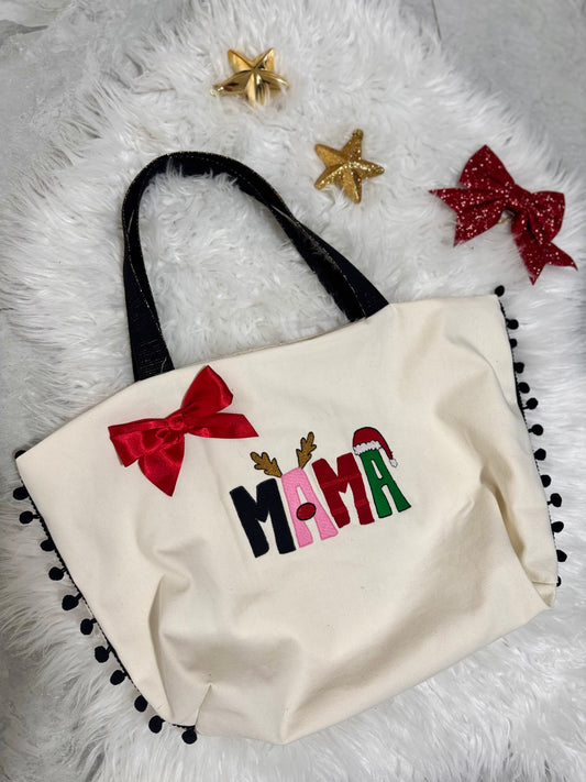 Mama Dear ' Seasonal Christmas tote"