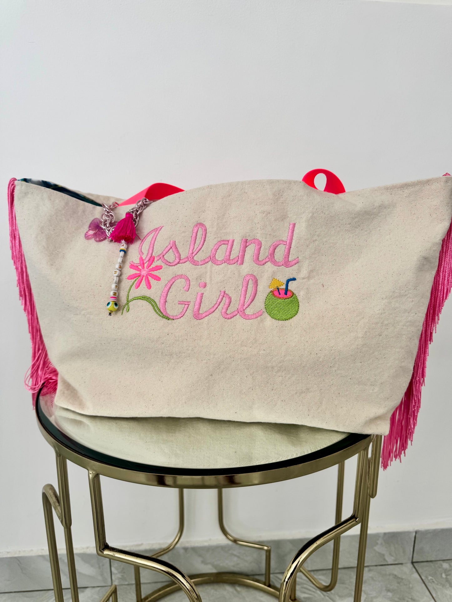 Pink Island Girl Tote