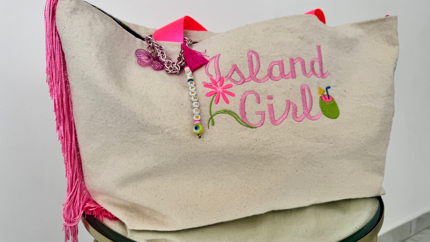 Pink Island Girl Tote